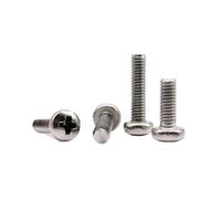50 pz M1 M1.2 M1.6 M2 M2.5 M3 M4 Piccolo Mini Riparazione Fix Computer Portatile Del Telefono Giocattoli Occhiali Stampante Croce Phillips Vite a testa tonda(304 stainless steel,5MM_M1)