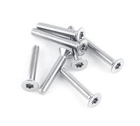 50 Pz M4 Acciaio Inossidabile SS304 Viti a Testa Piatta Star Drive Bulloni Viti a Testa Piatta Viti M4 per Elementi di Fissaggio Industriale e di Costruzione (M4×20)