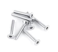 50 Pz M4 Acciaio Inossidabile SS304 Viti a Testa Piatta Star Drive Bulloni Viti a Testa Piatta Viti M4 per Elementi di Fissaggio Industriale e di Costruzione (M4×30)