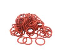 50 pz O Ring di Tenuta 3.5mm CS Rosso Silicone O Ringen Guarnizione OD 12mm-40mm Buona Elasticità VMQ O di Guarnizioni Anello Guarnizione Gromment(15x8x3.5mm)