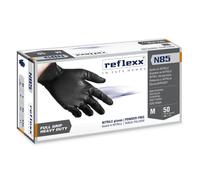 50 pz. - OFFICINA FULL GRIP 8,5 gr - Guanti Nitrile N85B Senza Polvere - CERTIFICATI CE - guanti industria meccanica - TAGLIA XXL