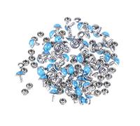 50 Pz Ornamento Della Borsa Delle Scarpe Punti Borchie Chiodo Schiantato Rivetto Turchese Accessorio Fai Da Te Perno Borsa Per Scarpe