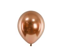50 PZ Palloncino Palloncini GLOSSY a specchio RAME da 30 cm 1DQY