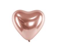 50 PZ Palloncino Palloncini Lattice 30 cm CUORE GLOSSY ROSA GOLD 18HN