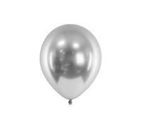 50 PZ Palloncino Palloncini Lattice 30 cm GLOSSY ARGENTO 1489