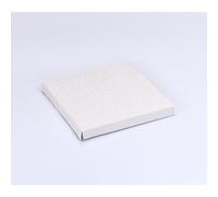 50 PZ Pelle Bianco 10x10x1cm Fondo Fondino per scatole in PVC Bomboniera | 50 FONDINI Rendono LA Tua Scatola Piu' Robusta
