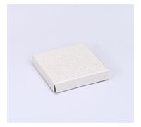 50 PZ PELLE BIANCO 6x6x1 cm Fondo Fondino per scatole in PVC Bomboniera 14EN