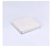 50 PZ PELLE BIANCO 7x7x1 cm Fondo Fondino per scatole in PVC Bomboniera 14F1