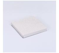 50 PZ PELLE BIANCO 9x9x1 cm Fondo Fondino per scatole in PVC Bomboniera 14ER