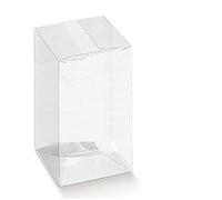 50 PZ Scatola in PVC Trasparente 8x5x5 cm portaconfetti bomboniera