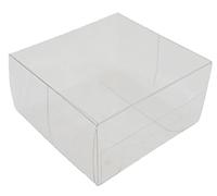 50 PZ Scatola pvc trasparente 6x6x3 cm PORTACONFETTI matrimonio cerimonia