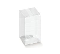 50 PZ Scatola PVC Trasparente 8X8X13 cm portaconfetti per BOMBONIERA