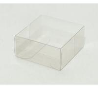 50 PZ Scatola trasparente pvc 8X8X3.5 cm portaconfetti bomboniera