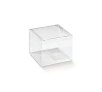 scotton spa 50 PZ Scatola Trasparente PVC 8X8X6 cm portaconfetti bomboniera
