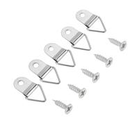 50 pz/set Cornice In Metallo Ganci w/vite Foto Gancio Appeso Triangolo Anello Montaggio A Parete Chiodi Attaccati Display Pittura Casa per Casa Ufficio Garage(Silver)