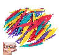 50 Pz/Set Dentale Ortodontico Elastici Posizionatore per Bretelle Posizionatori di Elastici in Gomma (Colore Casuale)