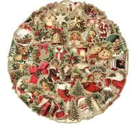 50 pz/set Retrò Natale Adesivi Bella Bottiglia di Acqua Adesivi Cartone Animato Santa Adesivi Adesivi