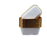 50 pz/set Stampo for Torta Forma Rotonda Rettangolare Teglia for Pane Carta for Cupcake Compatibile for la Cottura(F)