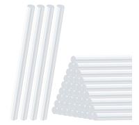 50 Pz Stick di Colla a Caldo 11mm x 200mm, Bastoncini per Pistole a Collas Trasparenti, Bastoncini di Colla per Pistola ad Asciugatura Rapida Fai da Te Artigianali Riparazione Fissaggio(Trasparenti)