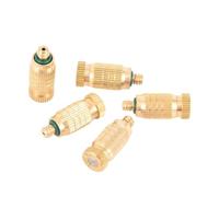 50 pz Ugello Atomizzatore Agricolo Teste di Nebulizzazione in Ottone per Sistema di Raffreddamento Esterno Giardinaggio Spruzzo d'Acqua a Bassa Pressione Ugello Mister ad 2 sections Orifice Dia 0.3mm