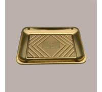 50 Pz Vassoio Porta Paste in Plastica Oro Kadò Nr 6 Alcas 345x253H24mm