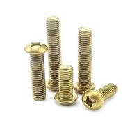 50 pz Vite a Croce In Ottone Vite a Testa Tonda in Rame Phillips Bullone M3 * 5/6/8/10/12/16/20/25/30mm, 50 pz, M3x20 mm(M3x10 mm)