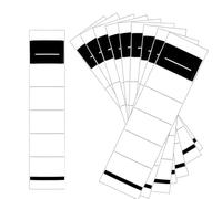 50 raccoglitori autoadesivi stretti, 3,6 x 19 cm, autoadesivi, per raccoglitori sottili da 5 cm