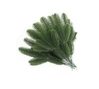 50 rami di abete artificiali, decorazione natalizia, per corona dell'Avvento, ghirlanda di abete, albero di Natale, decorazione da tavolo, abete e fai da te, foglie di pino in plastica come reale