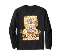 50% Ravioli 50% Pierogi 100% Awesome Maglia a Manica