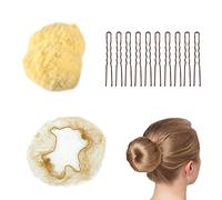 50 retine per capelli con bordi elastici e 10 clip a U, set di retine per capelli invisibili e clip a U per il fissaggio di parrucche e panini