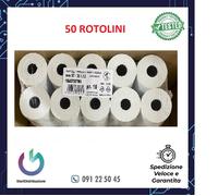 50 ROTOLI TERMICI PER CASSA MM57/30 F.12 CARTA CERTIFICATA ED OMOLOGATA