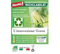 50 Sacchetti Buste per Sottovuoto 25x35 Goffrate Riutilizzabili e Riciclabili Prodotto Green BPA free