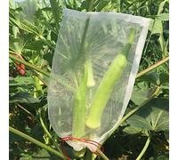 50 sacchetti di protezione sachet sacchetto di protezione dell'uva sacchetti per piante per frutta e verdura, in nylon con coulisse per proteggere i fiori delle piante, 15 x 10 cm