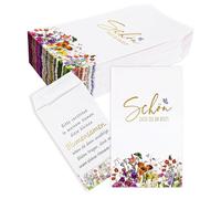 50 sacchetti di semi per bomboniera (Schön Das Du Da Bist), sacchetti regalo con semi di fiori, bomboniere per comunione, festa della gioventù, compleanno, battesimo, matrimonio, cresima