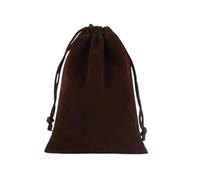 50 sacchetti di velluto con coulisse for bottiglie di profumo, sacchetti for imballaggio regalo di Natale for telefoni Per Collana(Brown,10x20cm (3.9x7.9in))