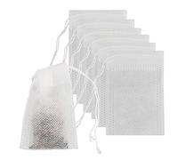 50 sacchetti in mussola, 5 x 7 cm, in mussola di cotone, con coulisse, riutilizzabili, sacchetti di garza, sacchetti per birra, sacchetti barriera, per conservare spezie, tè sfuso e caffè, cucina