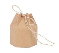 50 sacchetti innovativi in carta per caramelle fai da te con corda di canapa, per feste di nozze, baby shower