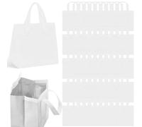 50 sacchetti isolati per la consegna di alimenti caldi e freddi, frutti di mare, pizza, caffè e altro ancora, sacchetti termici ecologici per la consegna (bianco, 50 pezzi)