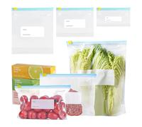 50 sacchetti per congelatore, sacchetti con chiusura a cerniera, sacchetti per sandwich, riutilizzabili, sacchetti per congelatore con chiusura a cerniera, per frutta, verdura, carne, cereali, snack