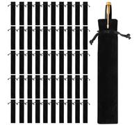 50 sacchetti per penne in velluto con coulisse, morbide custodie singole per riporre penne, proteggere penne e accessori