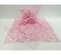 50 SACCHETTI PORTA CONFETTI BOMBONIERE VELO RETE TONDO CON TULLE FAI DA TE