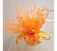 50 SACCHETTI PORTA CONFETTI BOMBONIERE VELO RETE TONDO CON TULLE FAI DA TE