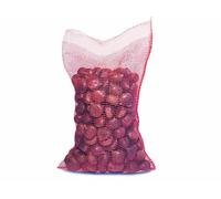 50 SACCHI A RETE QUADRELLO ROSSO PER CASTAGNE NOCI DA 5 KG MAGLIE 4X4 MM