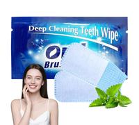50 Salviette per Denti da Dito, Salviette per Sbiancamento dei Denti, Spazzolino da Dentis Usa e Getta, Rimozione Rapida Macchie, Adulti