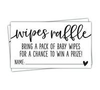 50 salviette per lotteria, gioco per baby shower, design moderno