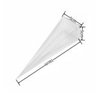 50 Scatola Triangolo Cono Porta confetti Petali In PVC Trasparenti 5516cm