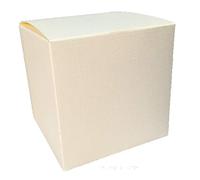 50 SCATOLE ASTUCCIO PIEGHEVOLE CARTONE X BOMBONIERE AVORIO 10X10X10 CM