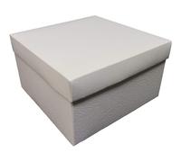 Aurora Store 50 Scatole in Cartone con Coperchio Bianco Pieghevole Fai da Te 12x12x6 cm bomboniera Matrimonio Battesimo Comunione Regalo Muffin Porta Confetti