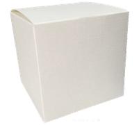 50 SCATOLE BOMBONIERE CARTONE PIEGHEVOLE SETA BIANCO 12x12x12 CM SCO-14020-50