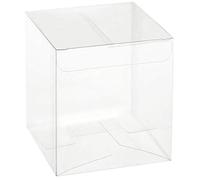 50 scatole bomboniere trasparenti pvc 10x10x14 cm FCA-PVC50-50